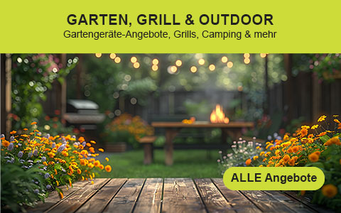 Garten, Camping & Grill-Sale: Traumgrill günstiger + Gutschein & Cashback sichern! Garten, Camping & Grill-Sale: Traumgrill günstiger + Gutschein & Cashback sichern!