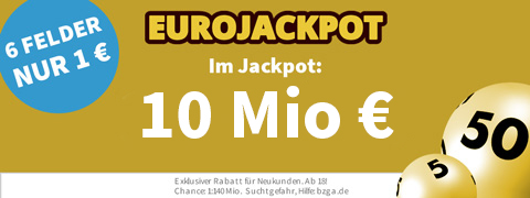 <b>48 Mio €</b> beim EuroJackpot mit 11€ Gutschein
