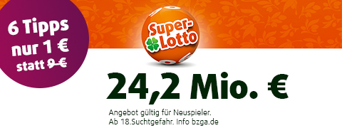 Exklusiver 8€ GUTSCHEIN: auf den <b>36,5 Mio. €</b> SuperLotto Jackpot