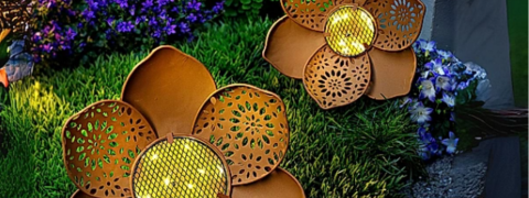 Monatsdeal: Spare 38% auf Solar-Deko Rusty Flower im Doppelpack