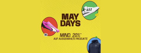 May Days bei 11teamsports: Sicher dir 20% Rabatt auf diverse Produkte