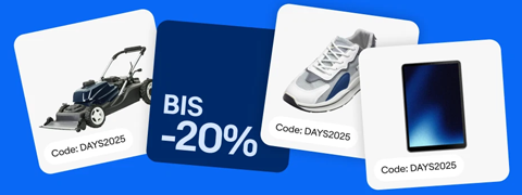 Profitieren von 20% Rabattcode bei den eBay Days!